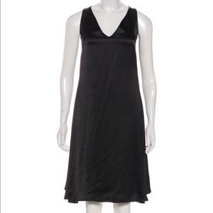 Celine bias cut black dress